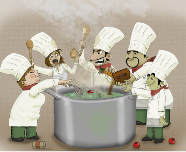 Картинка: карикатура на кухне
