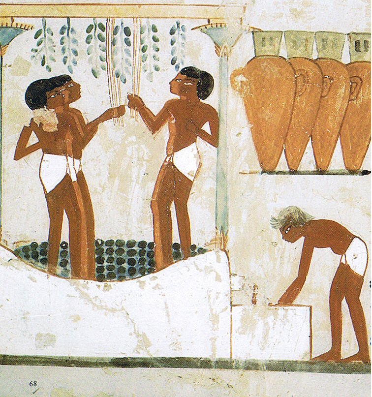 Изображение папируса из гробницы 15-го века до н.э. Нейкхт