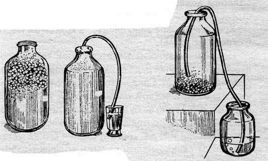 Схема: как переливать и очищать вино от осадка с помощью трубки-сифона