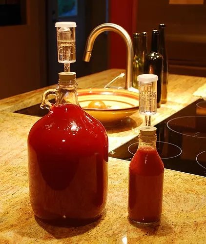 Домашняя фотография: ферментируемое красносмородиновое вино